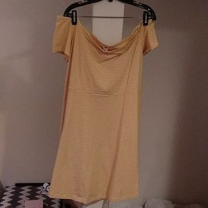 Old Navy Yellow Off The Shoulder Dress